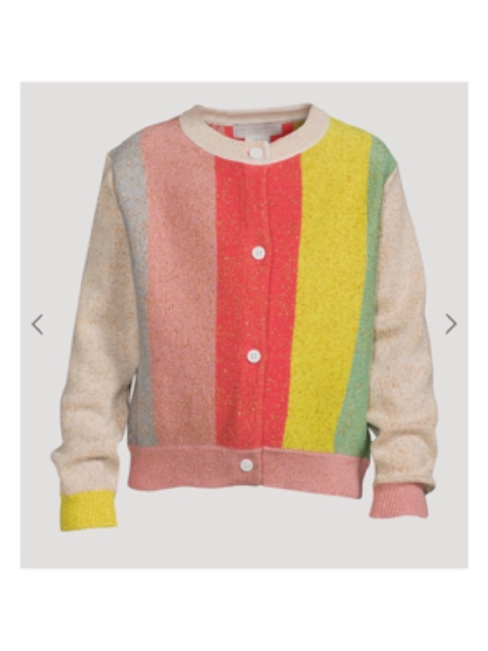 Stella McCartney kids rainbow Colorful Striped Cardigan sweater EUC girls 4